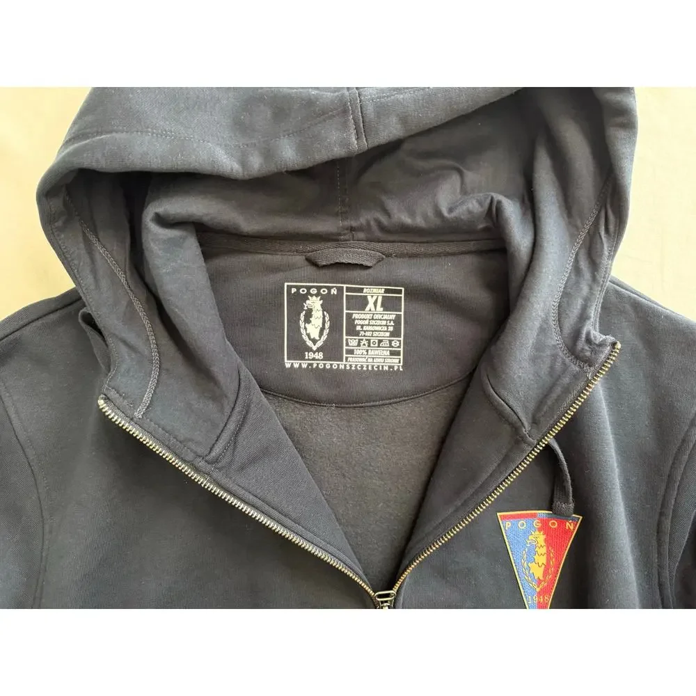 Pogon Szczecin Full Zip Sweatshirt Hoodie Football‎ Soccer Size XL